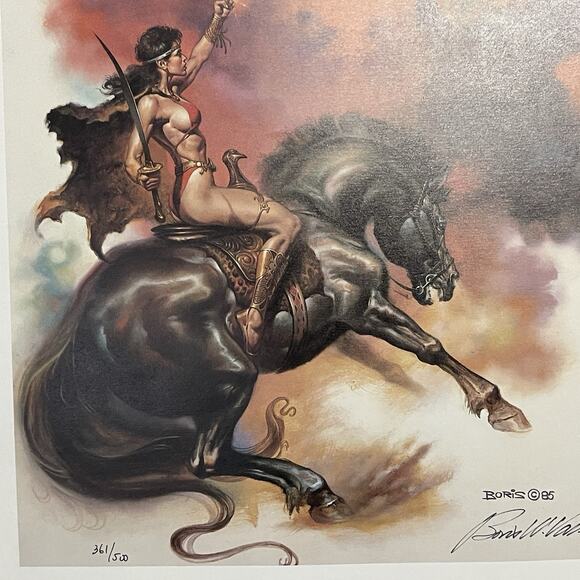 Vintage 1986 Boris Vallejo Witch of Hel Art 361 of 500 Limited Edition Rare - Picture 4 of 6
